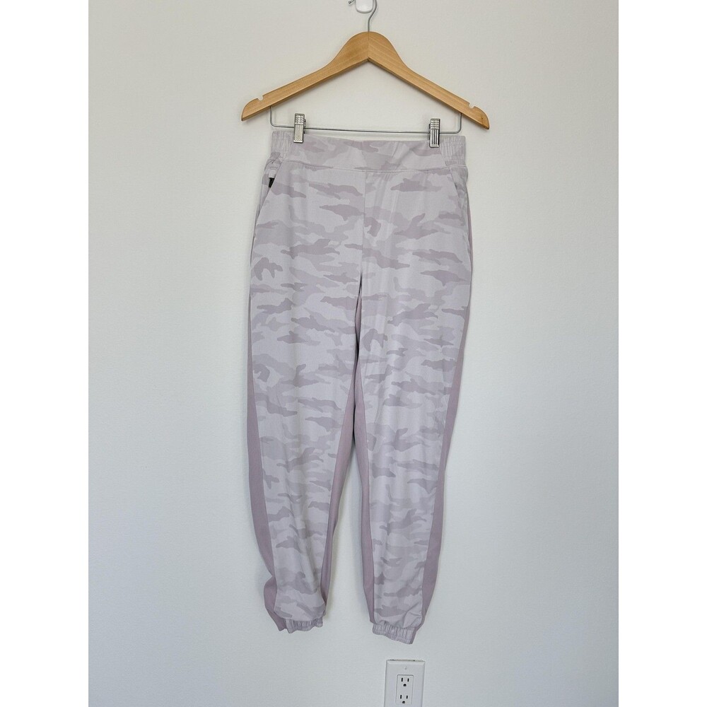 Athleta Pants Womens 6 Shasta Purple Brooklyn Lined Camo Jogger Pull On Pockets